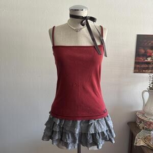 Abercrombie vintage red cotton tank top